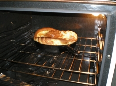 in the oven